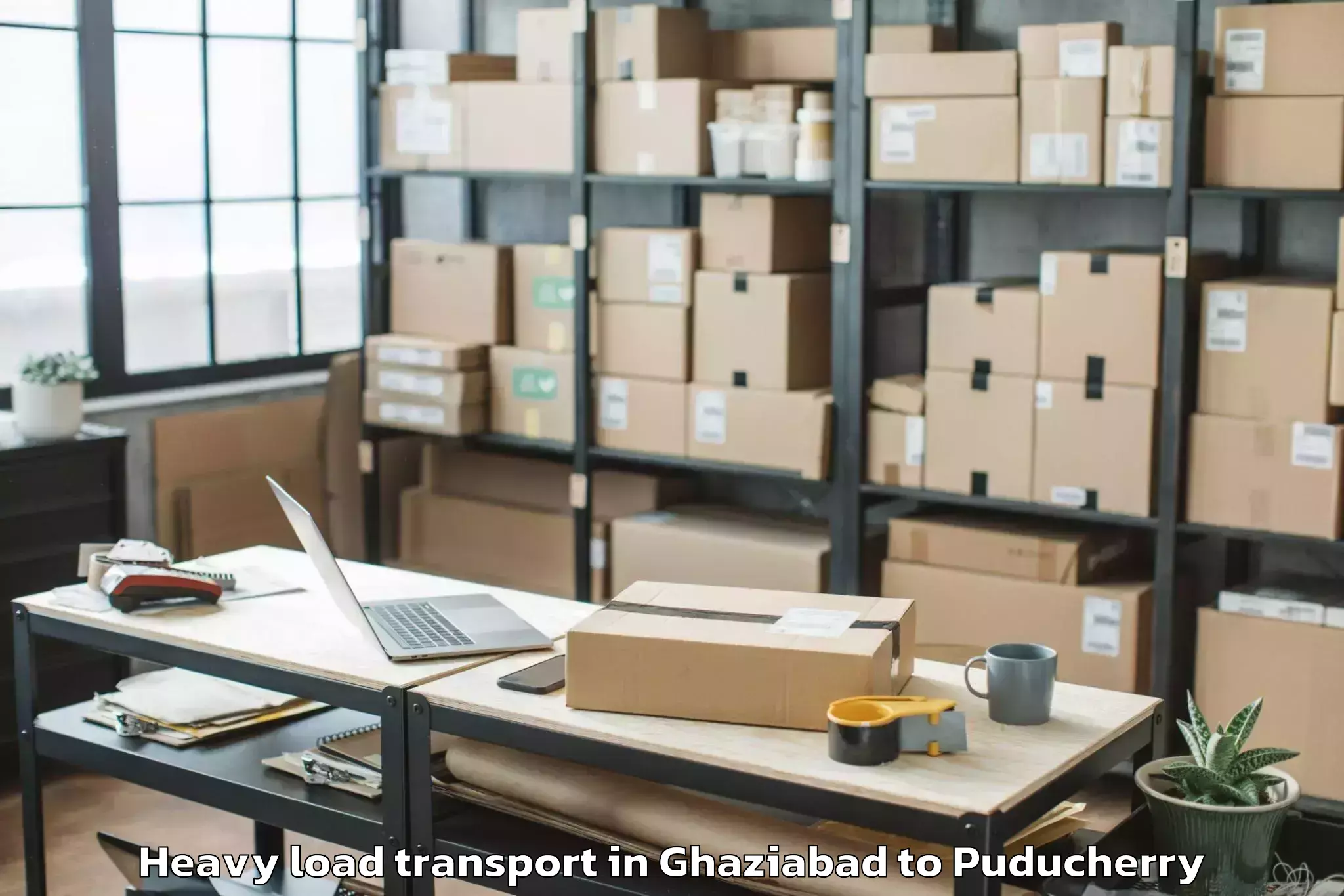 Professional Ghaziabad to Villianur Heavy Load Transport